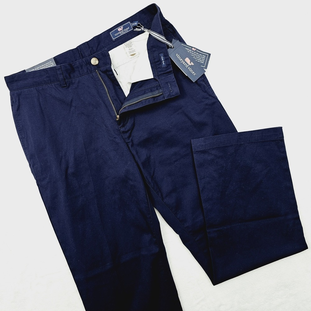 NEW Vineyard Vines Mens‎ 33W 30L Broken In Club Pant Chinos Navy Blue Preppy Ivy